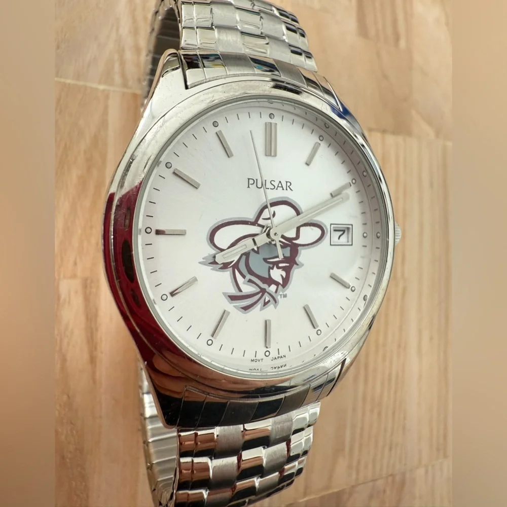 Pulsar mens eastern Kentucky colonels stainless steel watch NEW BATTERY